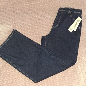 Jeans Wide Leg Dark Wash Size Medium (8-10)